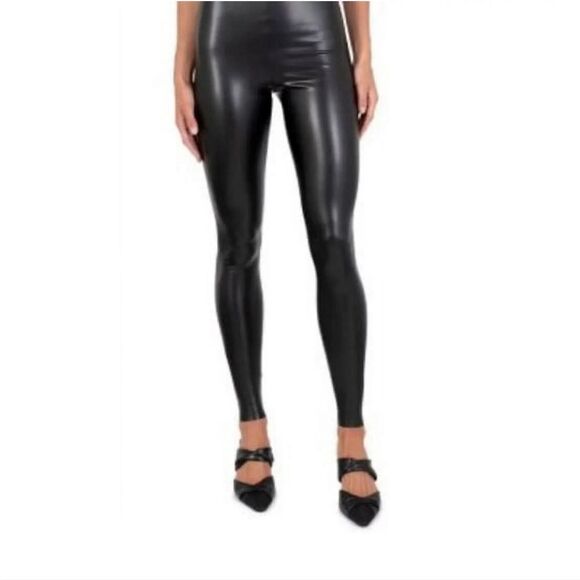 SALE***Joie Limited Edition Faux Leather Leggings in Black - Picture 3 of 9